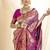 violet woven design zari tissue heavy work paithani saree