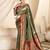 green woven design zari tissue heavy work paithani saree