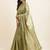 green green embellished organza saree
