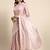 pink embellished sequinned organza saree