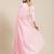 pink pink sequinned & embroidered saree