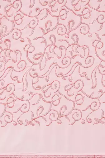 pink pink sequinned & embroidered saree