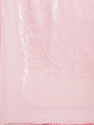 pink pink sequinned & embroidered saree 5