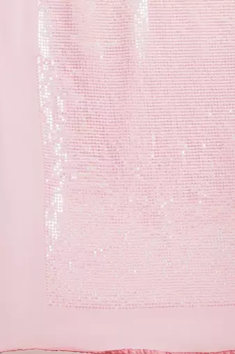 pink pink sequinned & embroidered saree