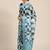 blue blue & black abstract print pure linen celebrity saree