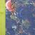 blue blue & green floral print pure linen celebrity saree
