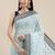 blue blue embellished sequinned saree