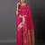 pink pink & gold-toned silk blend woven design kanjeevaram saree