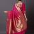 pink pink & gold-toned silk blend woven design kanjeevaram saree
