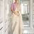 cream striped zari pure chiffon banarasi saree