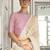 cream striped zari pure chiffon banarasi saree