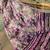 purple geometric printed satin saree