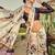cream floral printed satin saree
