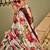 off_white floral printed satin saree