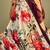 off_white floral printed satin saree