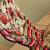 off_white floral printed satin saree