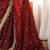 maroon women embellished embroidered satin designer saree