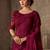 magenta sequinned embroidered pure chiffon celebrity saree