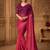 magenta ombre beads and stones pure chiffon celebrity saree