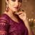 magenta ombre beads and stones pure chiffon celebrity saree