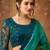 green ombre beads and stones pure chiffon saree