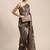 grey grey floral zari organza kanjeevaram saree