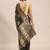 grey grey floral zari organza kanjeevaram saree