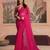 magenta ready to wear poly georgette designer saree