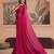 magenta ready to wear poly georgette designer saree