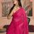 magenta ready to wear poly georgette designer saree