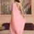 peach ready to wear poly georgette designer saree
