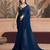 navy_blue ready to wear poly georgette designer saree