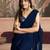 navy_blue ready to wear poly georgette designer saree