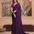 purple ready to wear poly georgette designer saree