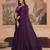 purple ready to wear poly georgette designer saree