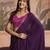 purple ready to wear poly georgette designer saree