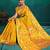 mustard ethnic motifs woven design zari paithani saree