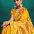 mustard ethnic motifs woven design zari paithani saree