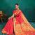 pink woven design zari paithani saree