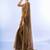 gold embellished sequinned organza saree