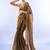 gold embellished sequinned organza saree