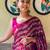 purple embellished sequinned poly georgette saree