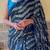 teal sequinned pure georgette saree