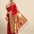 red woven design silk blend paithani saree