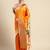 orange woven design silk blend paithani saree