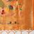 orange woven design silk blend paithani saree