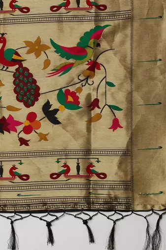 Maroon embellished saree with border