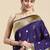 blue woven design silk blend paithani saree