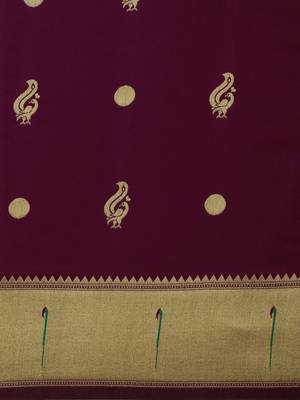 red woven design zari silk blend pochampally saree 4