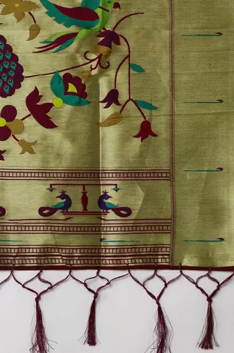 red woven design zari silk blend pochampally saree